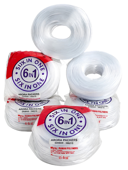 6IN1 Sutli rolls in white, stacked in Arora Packers packaging